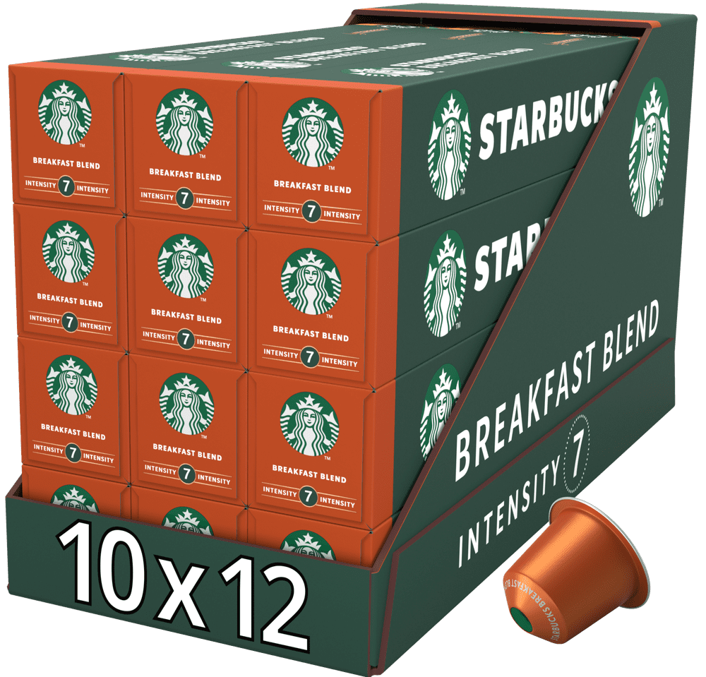 Starbucks Breakfast Blend by NESPRESSO Medium Roast Kávové kapsule, 12x10 kapsúl v balení, 56g